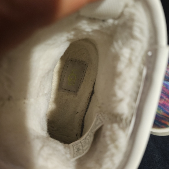 Rainbow Uggs Boots Womens Size 5 Plastic Cover Faux Fur - Picture 6 of 7